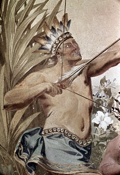 Detail: Indianer mit gespanntem Bogen, Aufn. Halewicz, Julius, 1943/1945