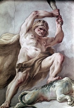 Detail: Herkules erschlägt Zerberus, Aufn. Halewicz, Julius, 1943/1945