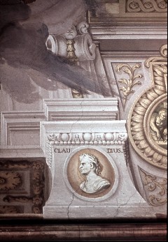 Architekturmalerei, Büste des Kaisers Claudius, Aufn. Halewicz, Julius, 1943/1945