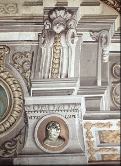 Architekturmalerei, Büste des Kaisers Vitellius, Aufn. Halewicz, Julius, 1943/1945
