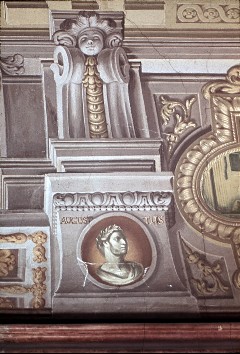 Architekturmalerei, Büste des Kaisers Augustus, Aufn. Halewicz, Julius, 1943/1945