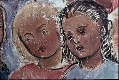 Gruppe unten Mitte: singende Frauen und Mädchen, Detail, Aufn. Halewicz, Julius, 1943/1945