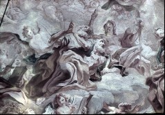 Detail: Johannes der Täufer, zwei Propheten, Paulus, 1943/1945