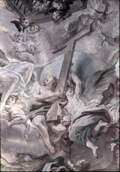 Detail: das verklärte Kreuz von Engeln getragen, 1943/1945
