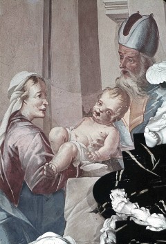 Detail: Maria mit Christus vor dem Hohen Priester, 1943/1945