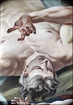 Detail: stürzender nackter Mann, Aufn. Rex-Film, 1943/1945