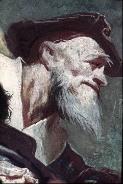 Bärtiger, alter Mann mit Hut, 1943/1945