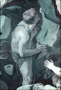 Detail: Titan einen Felsbrocken haltend, Aufn. Roden, Bruno von, 1943/1945