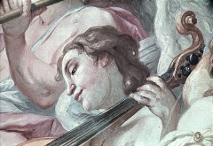 Detail: Violoncello spielender Engel, 1943/1945