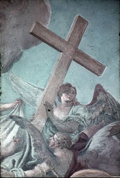 Engelgruppe mit Kreuz, Aufn. Roden, Bruno von &
Bohlen, Maria, 1943/1945