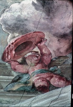Detail: Putto mit Kardinalshut, 1943/1945