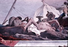 Detail: liegender gefesselter Sklave, Aufn. Lamb, Carl