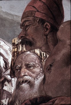 Detail: Alter Mann und Mann mit Oberlippenbart, Aufn. Lamb, Carl, 1943/1945