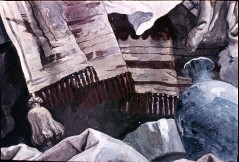 Detail: Decke, Gefäß zu Füßen Afrikas, Aufn. Lamb, Carl, 1943/1945