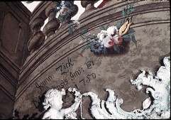 Inschrift der Balustrade: "Joann: Zick Inv: Et Pinxit 1750", Aufn. Lamb, Carl, 1943/1945