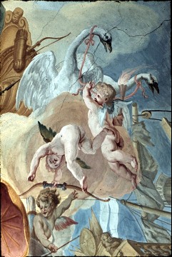 Detail: Schwanenwagen der Venus mit
Amoretten, Aufn. Hausegger-Grimm, Lilli, 1943/1945
